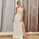 Bohemian Beach Dress Sexy Backless See-through Halter