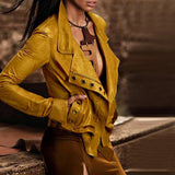 Beth Dutton Outfits Long Sleeve Short Splicing Coat