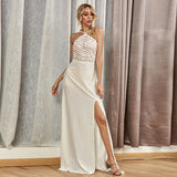 Bohemian Beach Dress Sexy Backless See-through Halter