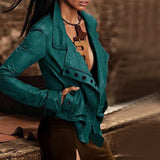 Beth Dutton Outfits Long Sleeve Short Splicing Coat