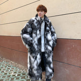 Beaver Coat Men Fall Winter Men Fur Coat Fashion Casual Loose Jacket
