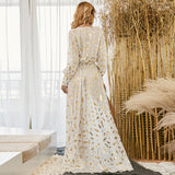 Bohemian Beach Dress V-neck Chiffon Big Swing