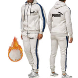 Men′s Athletic Tracksuit Sweat Suits for Men Outfits Sweater Suit Casual Sports Men Zip-up Shirt Printed Hooded plus Size Loose