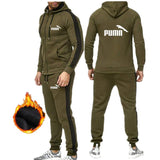 Men′s Athletic Tracksuit Sweat Suits for Men Outfits Sweater Suit Casual Sports Men Zip-up Shirt Printed Hooded plus Size Loose