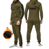 Men′s Athletic Tracksuit Sweat Suits for Men Outfits Sweater Suit Casual Sports Men Zip-up Shirt Printed Hooded plus Size Loose