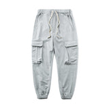 Men's plus Size Retro Sports Multi-Pocket Cargo Pants Men's High Street Elastic Waist Sweatpants Street Sports Harem Pants Men Pants