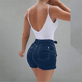 Women Plus Size Fashion Casual Denim Shorts