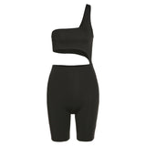 Spring New Women 'S Clothing Sexy Cutout Hip Lifting Short Jumpsuit