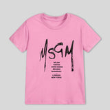 Msgn T Shirt round Neck Cotton Couple Wear