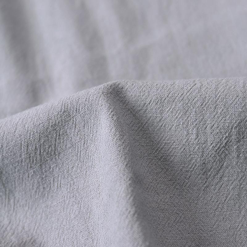 Linen Pants Straight Leg Pants Drawstring Lightweight Elastic Beach Pants Summer Men's Solid Color Loose Trousers