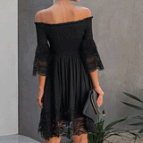 Beth Dutton Bohemian Dress Winter Autumn Midi Dresses Backless Solid Color Lace Dress