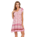 Beth Dutton Bohemian Dress Summer Spring Midi Dresses Vacation Beach Dress Bohemian Short Skirt