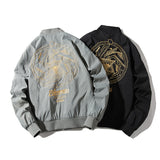 Varsity Jacket Embroidered Jacket Casual Stand Collar Baseball Uniform