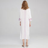 Embroidered Flower Fashion Split Dress