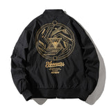 Varsity Jacket Embroidered Jacket Casual Stand Collar Baseball Uniform