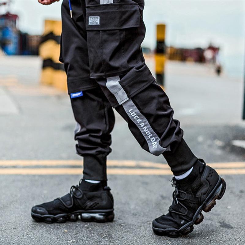 Men's Flower Print Mechanical Style Cargo Pants Men's plus Size Retro Sports Harem Pants Loose Trendy Ankle Banded Pants Men Pants