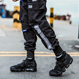 Men's Flower Print Mechanical Style Cargo Pants Men's plus Size Retro Sports Harem Pants Loose Trendy Ankle Banded Pants Men Pants