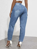 Women Plus Size Jeans Loose Ripped Sexy High Waist Jean for Women
