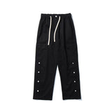 Men's Large Size Retro Sports Wide Leg Pants Men's Fashion Brand Hip Hop Trousers Straight-Leg Pants Street Multi-Pocket Loose Cargo Pants Men Pants