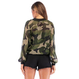 Nina Parker Camo Jacket Baseball Uniform Vacation Camouflage Female