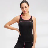 Moisture Wicking Shirts Yoga Sports Vest for Women Fitness Running Contrast Color Patchwork Breathable Tights