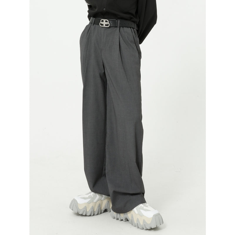 Men Suit Pants Casual Wide-Leg Suit Pants Loose