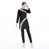 Burkini Muslim Swimwear Plus Size Slim-Fit Assorted Colors Conservative Swimwear Three-Piece Sports