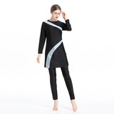 Burkini Muslim Swimwear Plus Size Slim-Fit Assorted Colors Conservative Swimwear Three-Piece Sports