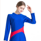 Burkini Muslim Swimwear Color Matching Conservative Swimwear Three-Piece Sports