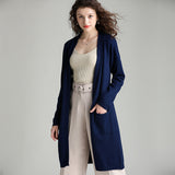 Beth Dutton Outfits Autumn Sweater Women's Inverness Mid-Length Autumn and Winter Knitted Cardigan