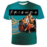 Friends Joy T Shirt 3D Digital Printing Short Sleeve T-shirt