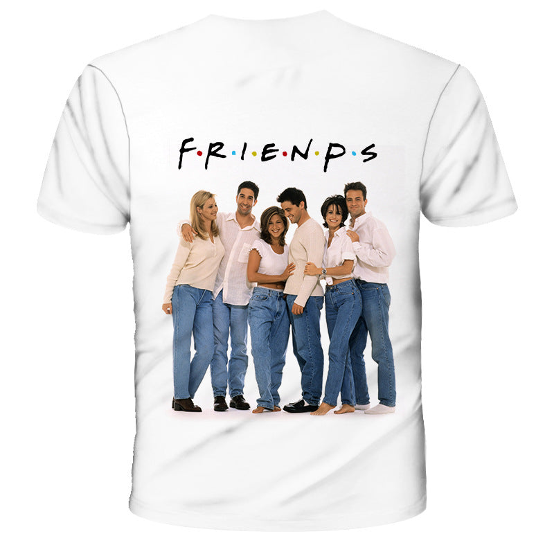 Friends Joy T Shirt 3D Digital Printing Short Sleeve T-shirt