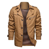 Tactics Style Men Outdoor Windproof Coat Men Casual Jacket Cotton Men's Casual Jacket plus Size Lapel Jacket