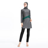 Burkini Muslim Swimwear Color Matching Conservative Swimwear Three-Piece Sports
