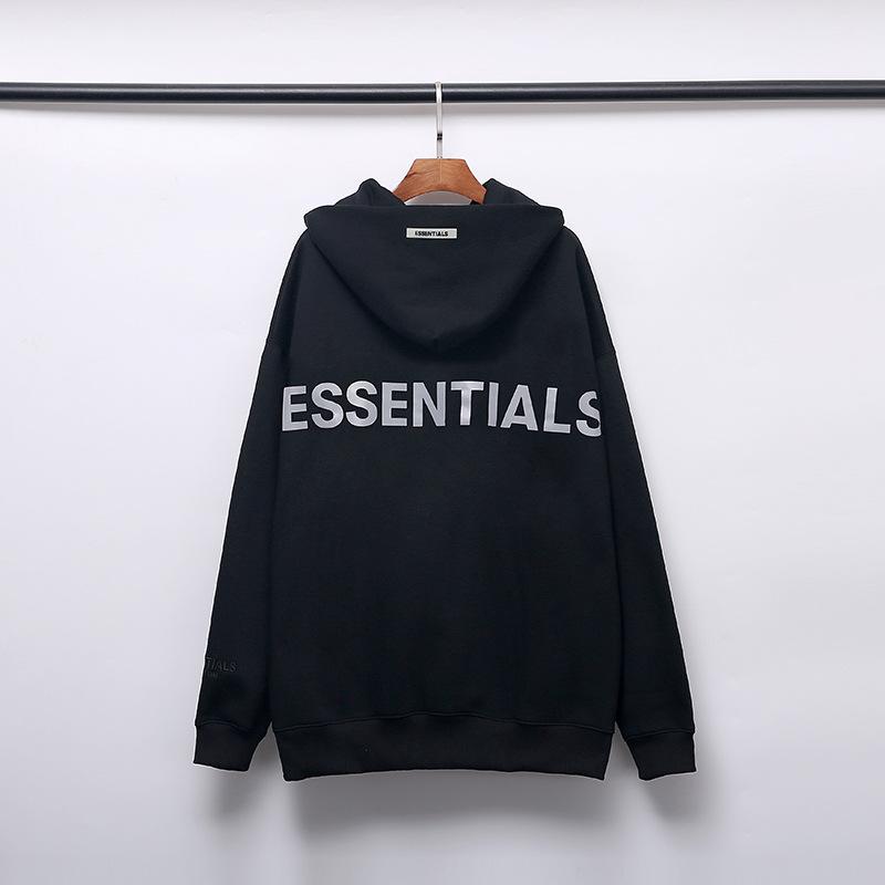 Fog Hoodie High Street Reflective Letters Embroidered Hoodie Men and Women Baggy Coat Fear Of God