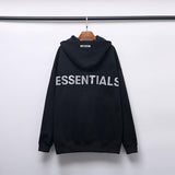Fog Hoodie High Street Reflective Letters Embroidered Hoodie Men and Women Baggy Coat Fear Of God