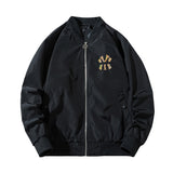 New York NYC Varsity Jacket Pilot Coat Stand Collar Baseball Uniform