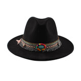 Walter White Fedora Vintage Fedora Women's Autumn and Winter Warm Hat Men's Jazz Felt Cap