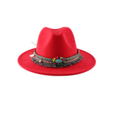 Walter White Fedora Vintage Fedora Women's Autumn and Winter Warm Hat Men's Jazz Felt Cap