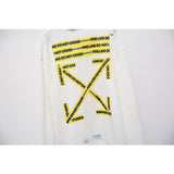 Off White Zipper Hoodie Autumn and Winter Zipper Hooded Jacket Sweater