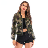 Nina Parker Camo Jacket Baseball Uniform Vacation Camouflage Female