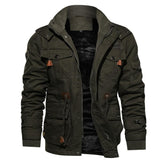 Tactics Style Men Outdoor Windproof Coat Men Casual Jacket Thickened Washed Cotton Jacket Cotton Jacket