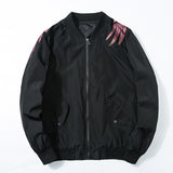 Varsity Jacket Embroidered Jacket Men's Ukiyo-E Phoenix Embroidery Baseball Uniform Jacket MA-1 Jacket