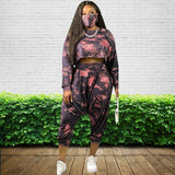 Women Plus Size Co-Ords Sweatshirt Tie-Dye Printing Loose Fashion Casual Two-Piece Set