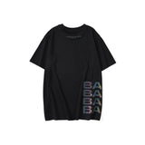 Shark Print T Shirt Summer Reflective Color T-shirt Short Sleeve