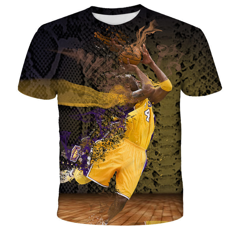In Memory of Kobe T Shirt Kobe Short Sleeve Commemorative 3D Printing