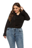 Women Plus Size Tops Long Sleeve Solid Color Blouse