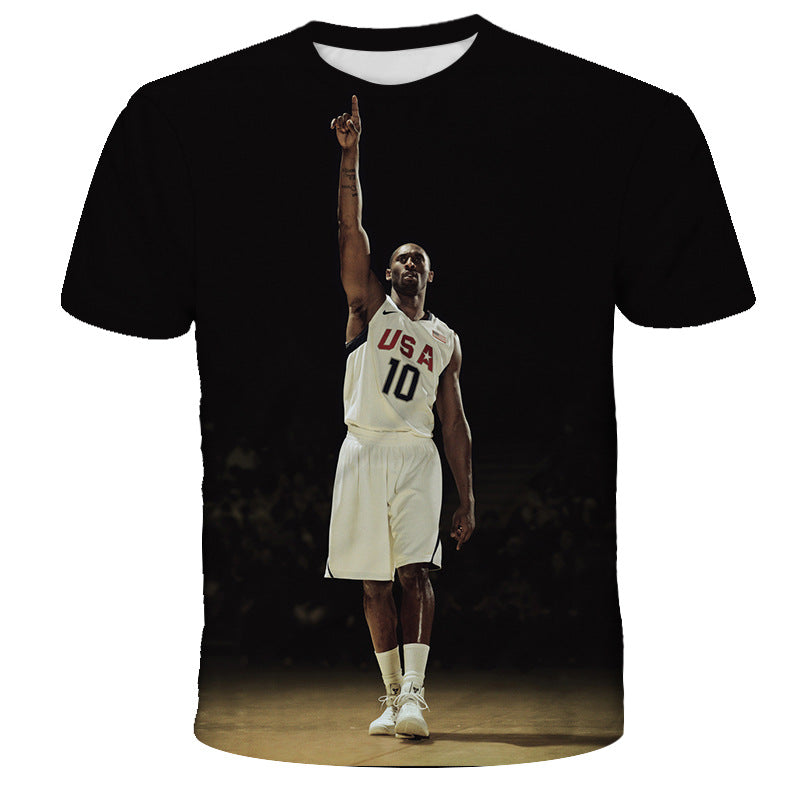 In Memory of Kobe T Shirt Printed Men and Women Loose Fashion