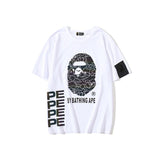 Shark Print T Shirt Summer Reflective Color T-shirt Short Sleeve