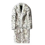 Men Dalmatian Coat Fox Fur Warm Windbreaker Fashion Casual Men